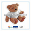 Custom stuffed plush teddy bear with white t-shirts